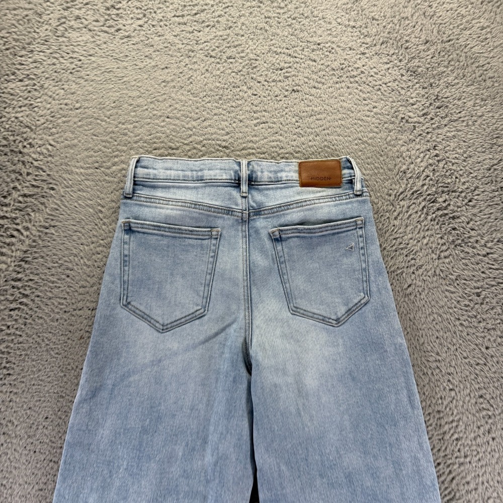 Hidden Jeans Womens 28x30 Blue Cotton Denim Wide-Leg Distressed Workwear Stretch - Picture 6 of 11
